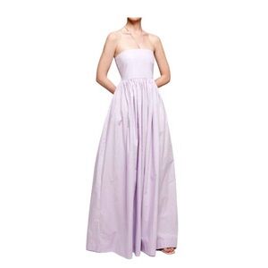 Chic Strapless Lavender Gown